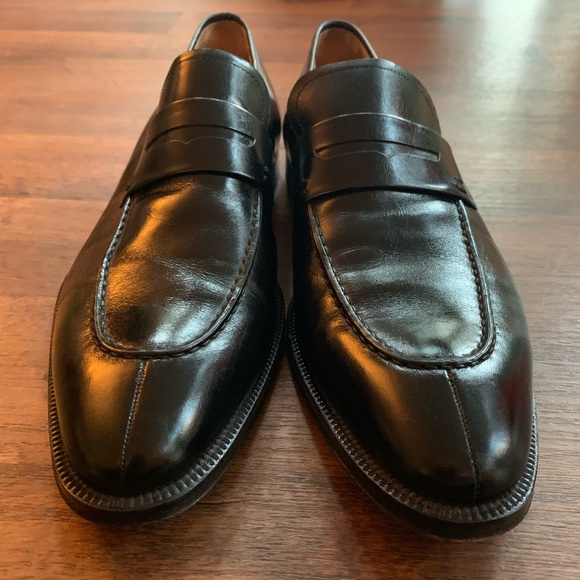magnanni black loafers